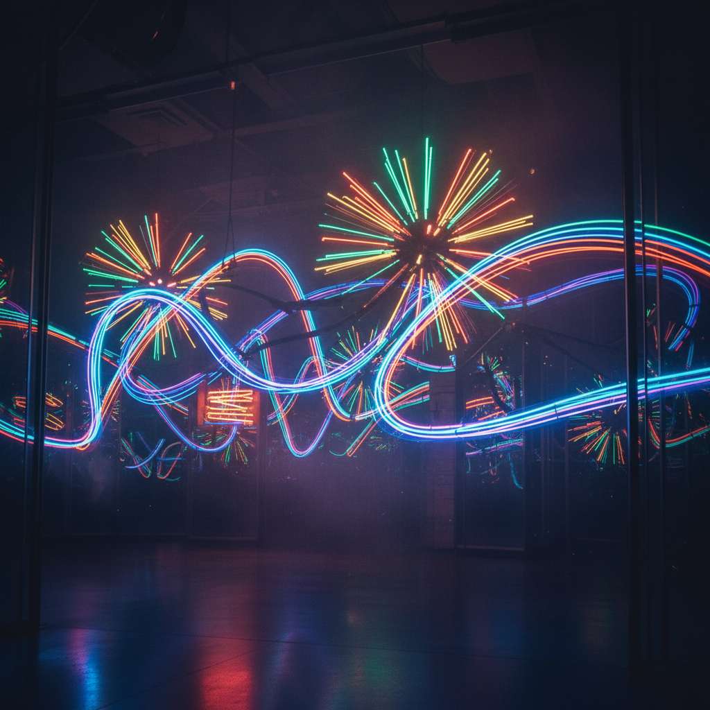 Abstrakte Casino Lichter und Karten