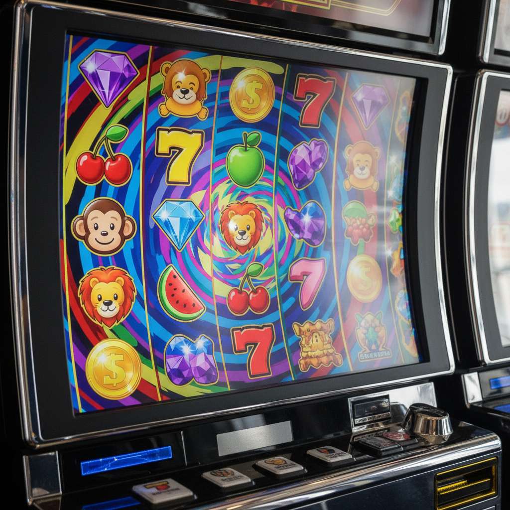 Bunte Slot Maschine Grafik